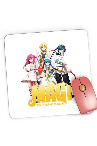 OEM Mousepad Gaming Magi The Labyrinth of Magic Protagonists Group Poster Pose, 21x19 cm