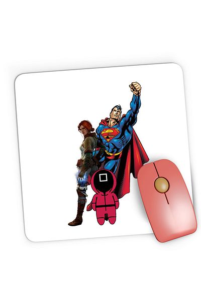 OEM Mousepad Gaming Squid Game Superman Witcher Triss Superpowers, 21x19 cm