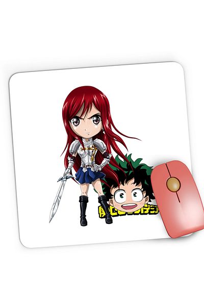 OEM Mousepad Gaming Fairy Tail Erza Deku My Hero Academia, 21x19 cm