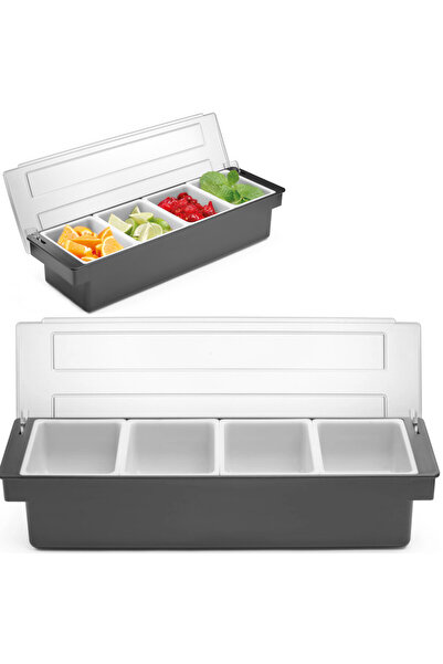 Bar up Organizator de barman pentru aditivi pentru cocktailuri - 4 inserții