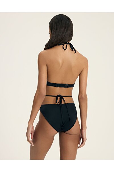 ESOTIQ Non-Padded Halter Bra Top Swim Bralette with Decorative Rose & Wide Underband | Godlike