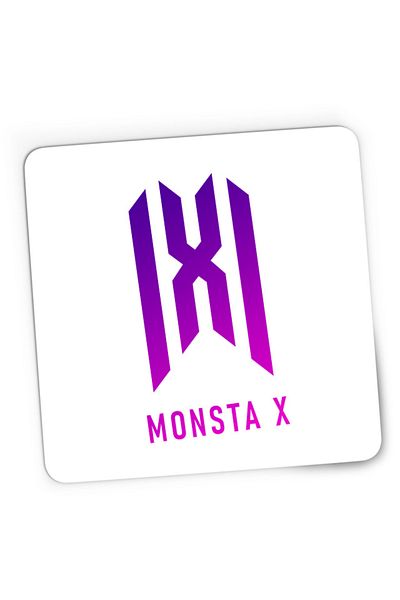 OEM Mousepad Gaming Monsta X Logo Merch K-Pop Album New Come Back, 21x19 cm