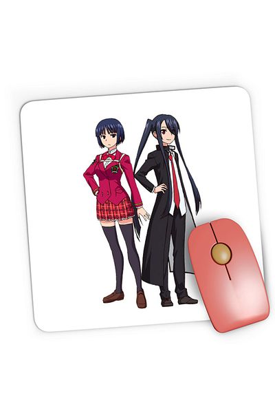 OEM Mousepad Gaming UQ Holder Kuroumaru Orte School Uniform Anime Girl, 21x19 cm