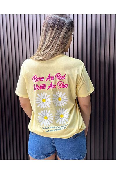 aynewmoda Abbas al-shams rose print short-sleeved round-neck t-shirt
