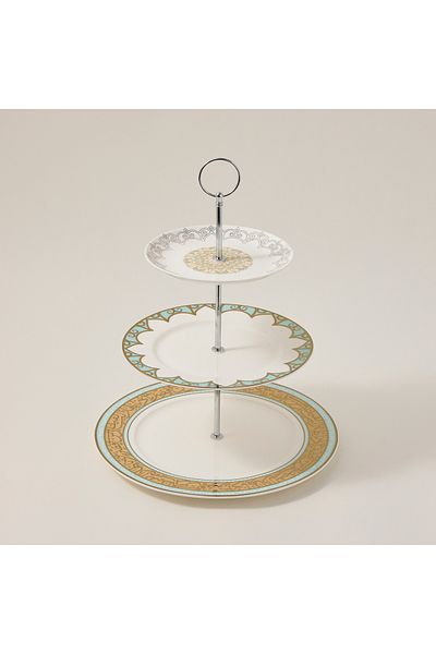 LA MESA multicolor porcelain 3-tiered cake stand