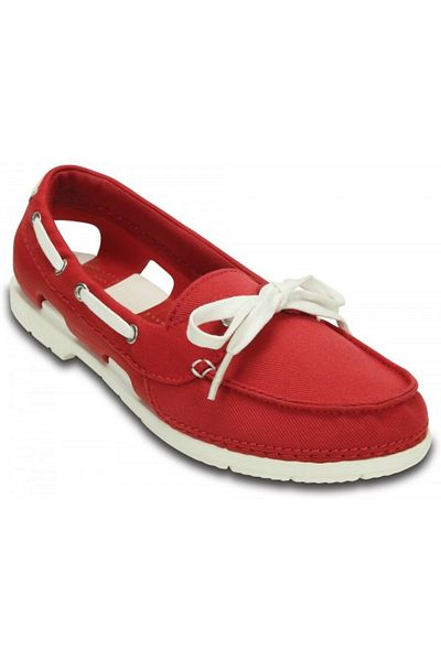 Crocs Pantofi sport pentru bărbați Beach Line Hybrid, culoare roșie - piper/alb, mărimea 42-43 EU - W11 US