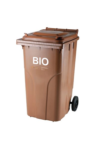 Europlast Pojemnik kubeł na BIO odpady i śmieci spożywcze ATESTY Austria - brązowy 240L