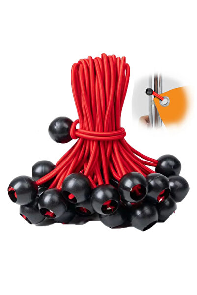 gwd Tarpaulin mounting elastic cord, set of 10 pieces, reusable, length 20 cm, latex elastic fibers