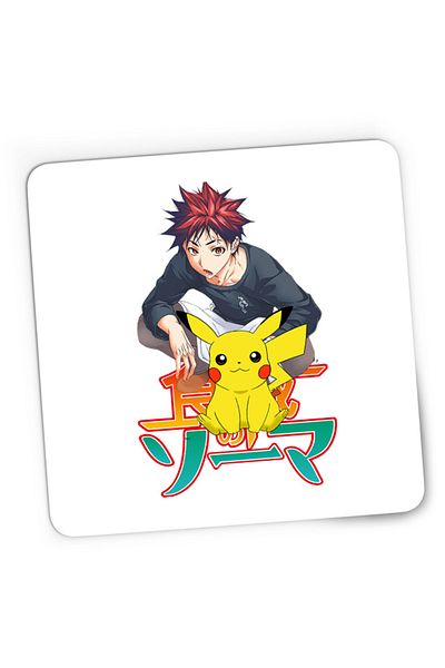 OEM Mousepad Gaming Food Wars Soma Pikachu Sit Pet Japan, 21x19 cm