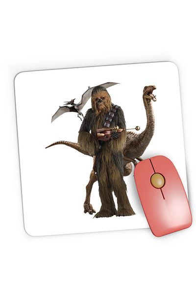 OEM Mousepad Gaming Star Wars Chewbacca T-Rex Flying Dinossaur, 21x19 cm