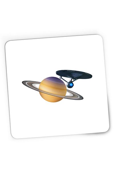OEM Mousepad Gaming Star Trek Enterprise Saturn Solar System Voyager, 21x19 cm