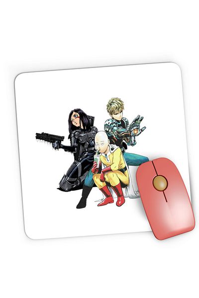 OEM Mousepad Gaming Battle Angel Alita Gally Saitama Genos Trio Fight, 21x19 cm