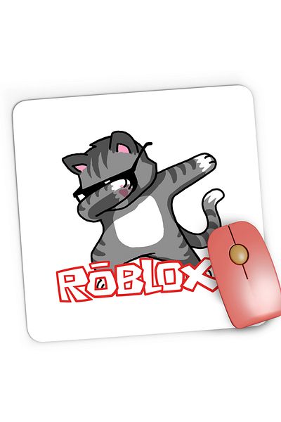 OEM Mousepad Gaming Roblox Cat Kitten Fortnite Dab Vip, 21x19 cm