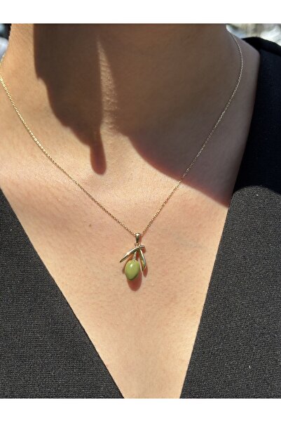 Has Kuyumcum 14 Ayar Altın Zeytin Dalı Kolye