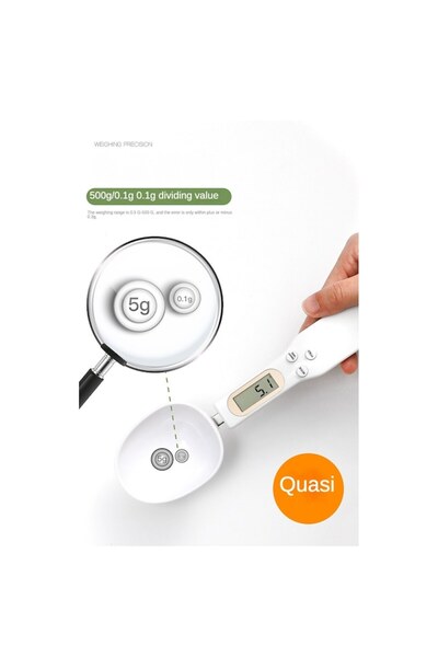 OEM Cântar de bucătărie, electronic, tip lingură, alb