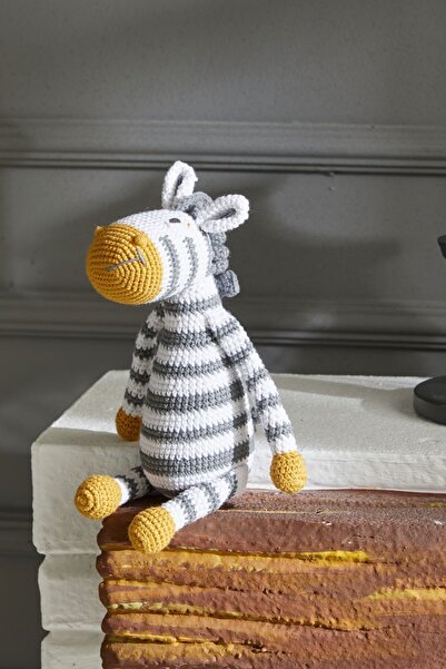 CAPELLA TOYS Amigurumi Örgü Bebek Çocuk Oyun ve Uyku Arkadaşı Zebra