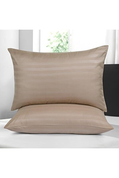 INFINI HOMES غطاء وسادة قياسي ناعم 100% قطن 250TC مخطط للمنزل والفندق (50 × 7...