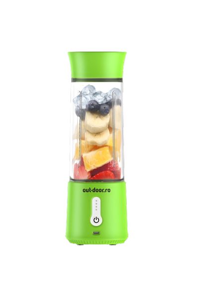 Outdoor Mini blender portabil, 500 ml, baterie de 4000 mAh, aparat de smoothie multifuncțional, verde