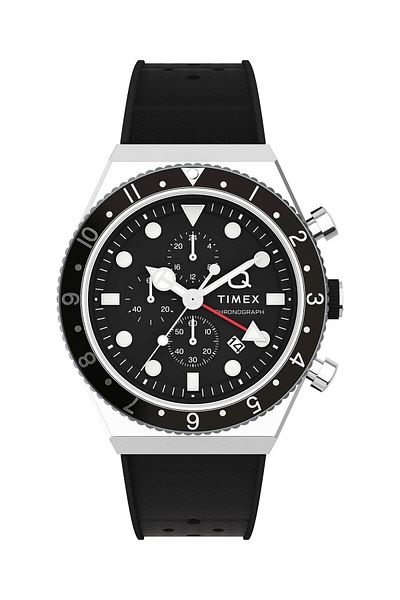 Timex Q Three Time Zone Chronograph Watch for Men