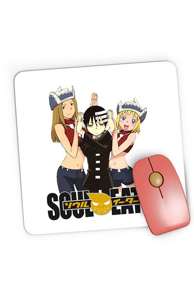 OEM Mousepad Gaming Soul Eater Death the Kid Patricia Elizabeth Clap, 21x19 cm