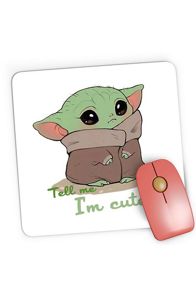 OEM Mousepad Gaming Baby Yoda Angry Cute Mondorian, 21x19 cm