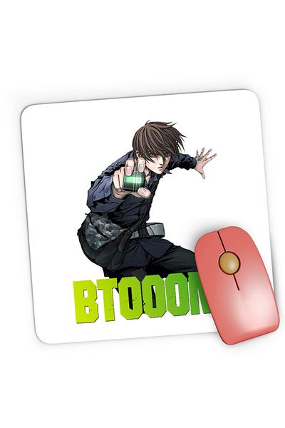 OEM Mousepad Gaming Btooom! Sakamoto Ryouta Student Trick Anime Action Gore, 21x19 cm
