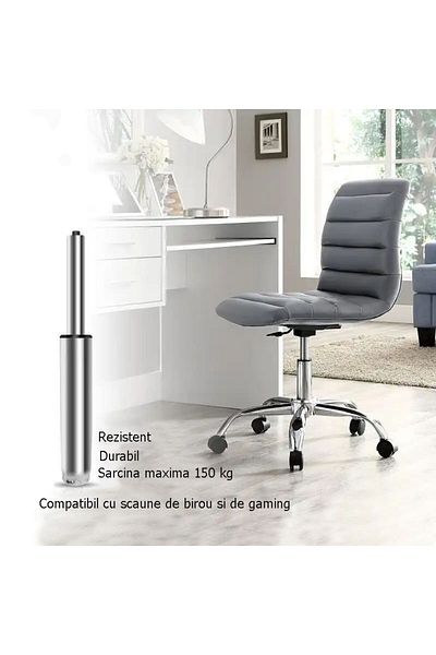 PROCART Piston hidraulic pentru scaun de birou, greutate maximă suportată 150 kg, oțel cromat