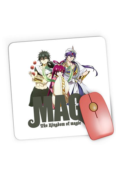 OEM Mousepad Gaming Magi The Labyrinth of Magic Kougyoku Queen Judar Sinbad Trio, 21x19 cm