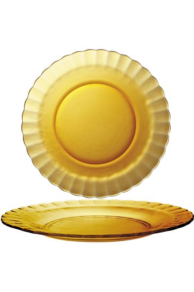 shumee Talerz płytki Duralex PICARDIE AMBER pomarańczowy 230 x 20 mm - zestaw 6 szt.