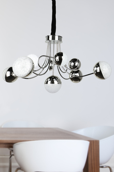 Begüsa Larin Ledli 9.Lu Avize Krom Kaplama