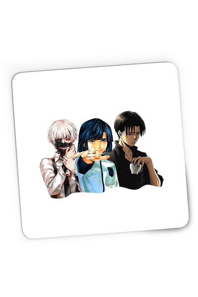 OEM Mousepad Gaming Hikaru no Go Attack on Titan Levi Tokyo Ghoul Kaneki Akira Coffee, 21x19 cm