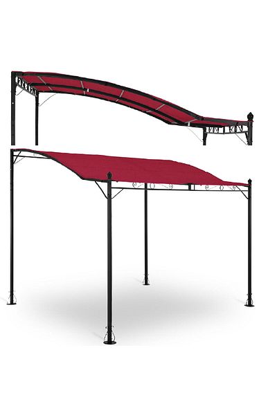 UNIPRODO Zadaszenie ogrodowe altana wolnostojąca 2.6 x 3 x 2.5 m czerwona