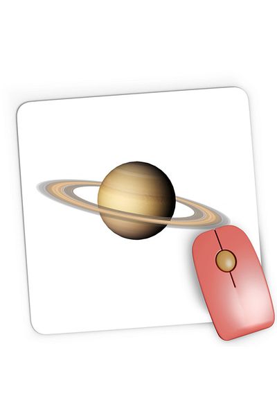OEM Mousepad Gaming NASA Saturn Rings Astronomy, 21x19 cm