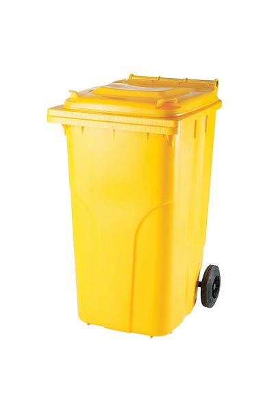 Europlast Pojemnik kubeł na odpady i śmieci ATESTY Austria - żółty 240L