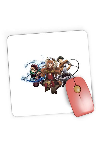 OEM Mousepad Gaming Rising of the Shield Hero Tanjirou Kimetsu no Yaiba Levi Attack on Titan, 21x19 cm