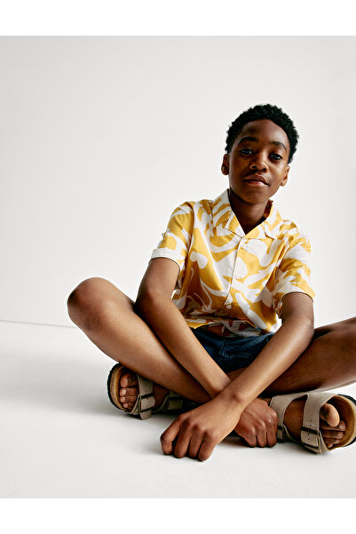 Marks & Spencer Saf Pamuklu Desenli Gömlek (6–16 Yaş)