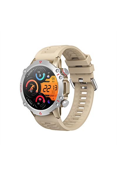 OEM Men's Smartwatch COOSTAR TF10PRO, 1.53" HD, BT 5.0, FitCloudPro, Silicone, Beige, Sport