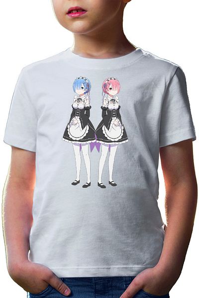 OEM Tricou copii Re Zero REM RAM Demon Siblings Horns Power Tribe
