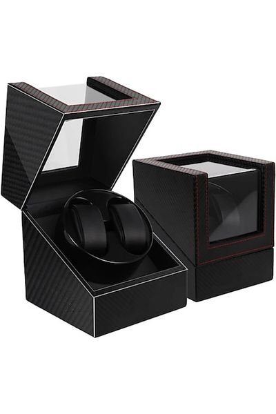 SMART GADGETS C&A Automatic Rotating Watch Box, Premium Display, Two Slots, Dual Power, Silent, Anti-Magnetic, Luxury