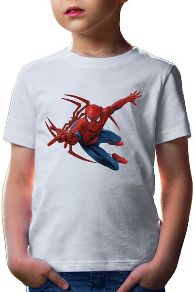 OEM Spiderman Logograph Web Jump Marvel Stan Kids T-shirt
