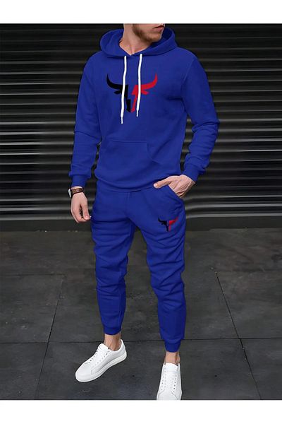 DAXİS Sportwear Company MEN'S PRINTED HOODED TRACKSUIT DAXİS Sportwear Company