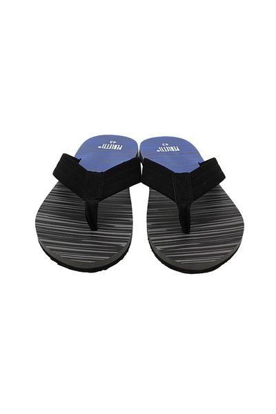 Perletti Men's flip-flops, Perletti, black with blue, 43 EU