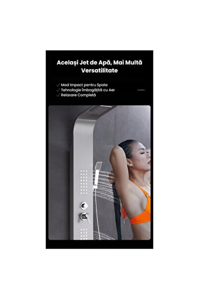 SMART GADGETS C&A Coloană de duș cu hidromasaj cu moduri multiple de pulverizare, tehnologie de pulverizare cu aer.