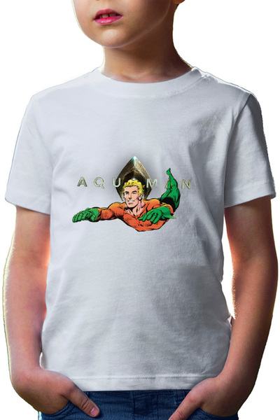 OEM Tricou copii Aquaman Logo Jump Water Swim Hero Strong