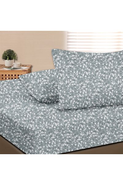 Evim Dalya 100% Cotton Single Fitted Sheet Set Indigo - 100X200+30 cm