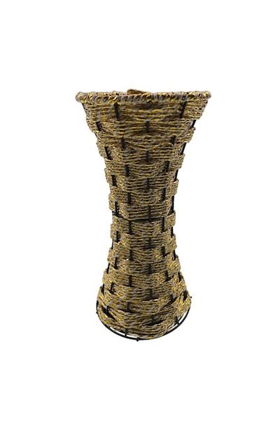 OEM Vaza Decorativa, Impletitura Plastic, 12x24cm, Auriu