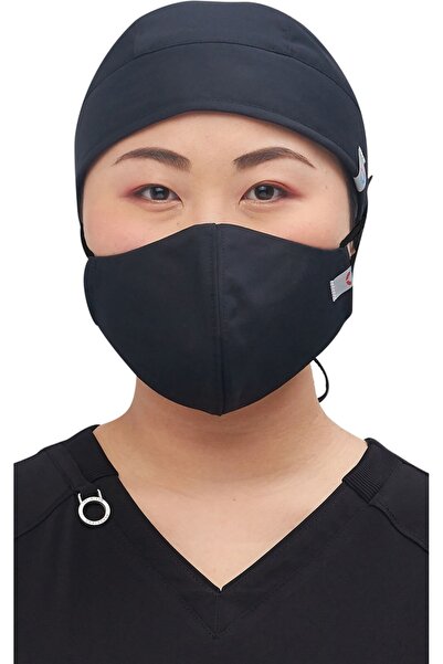 OEM Set of 5 Reusable Antimicrobial Protective Masks - Black | Cherokee Mask Size: S/M