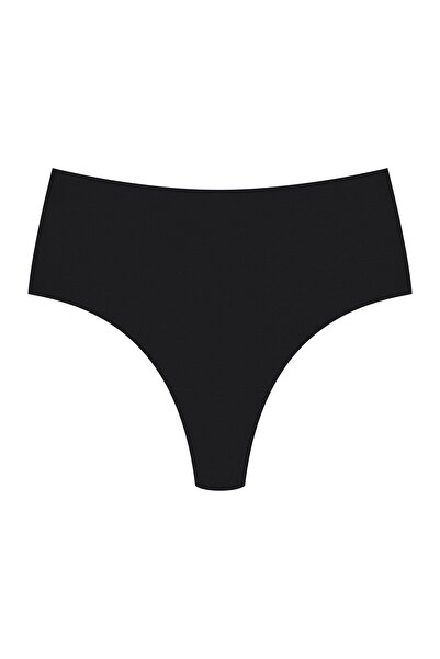 ESOTIQ Chiloți de damă din poliamidă netedă, cu talie înaltă și pandantiv aur...