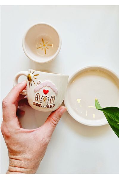 WEBBMODA Handmade Solar Home Cup Set
