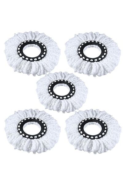 OEM 5 Universal Refills for Rotary Mop 360 Degrees, Microfiber with High Absorption Power, White Color